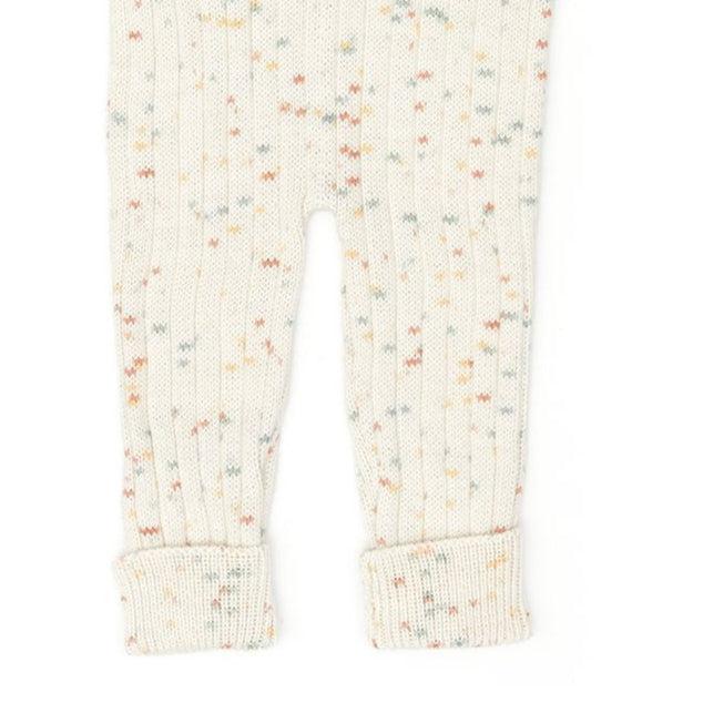 Tun Tun (Peru) - Pima Cotton Knit Legging - Natural Confetti-Bottoms-3-6M-Posh Baby