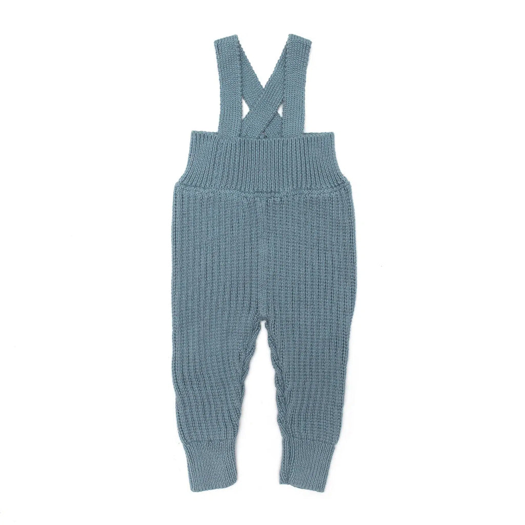 Tun Tun (Peru) - Pima Cotton Knit Suspenders - Blue-Footies + Rompers (Fashion)-0-3M-Posh Baby