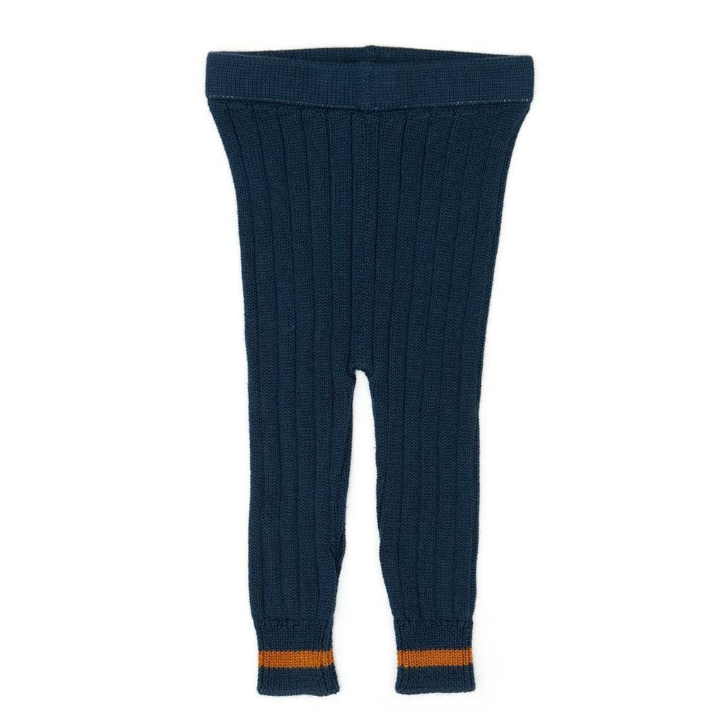 Tun Tun (Peru) - Pima Cotton Logan Pant - Navy + Natural-Bottoms-3-6M-Posh Baby