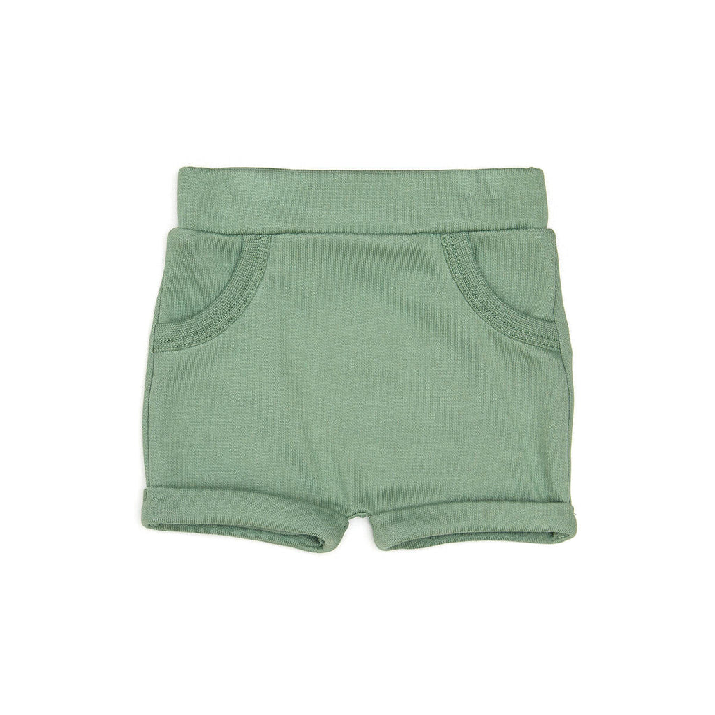 Tun Tun (Peru) - Pima Cotton Shorts - Green-Bottoms-6-12M-Posh Baby