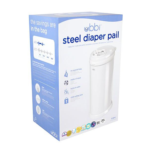Ubbi - Steel Diaper Pail - Slate-Diaper Pails-Posh Baby
