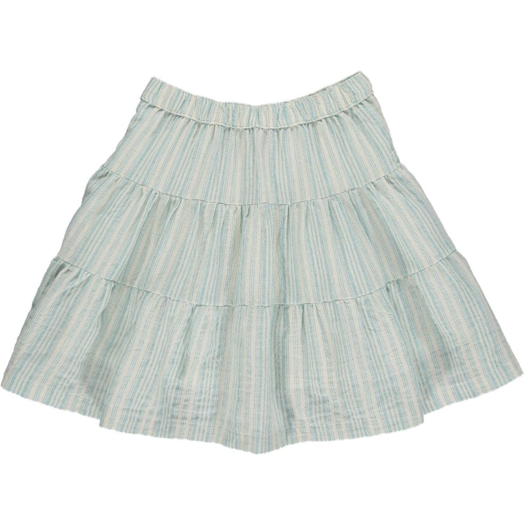 Vignette - Raven Swing Skirt - Aqua Stripe-Skirts-2T-Posh Baby