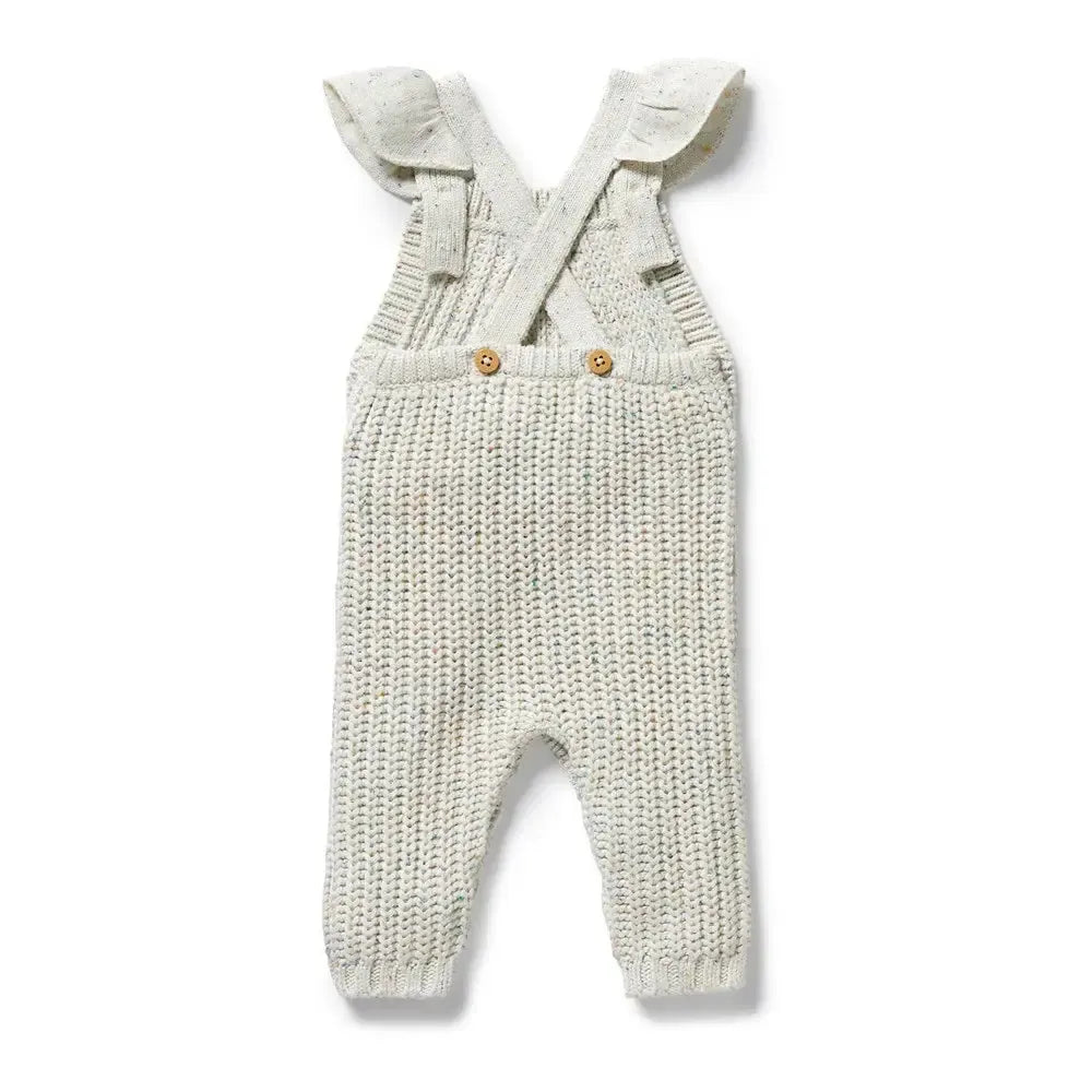 Wilson + Frenchy - Organic Knitted Ruffle Overalls - Hundreds & Thousands-Overalls-0-3M-Posh Baby