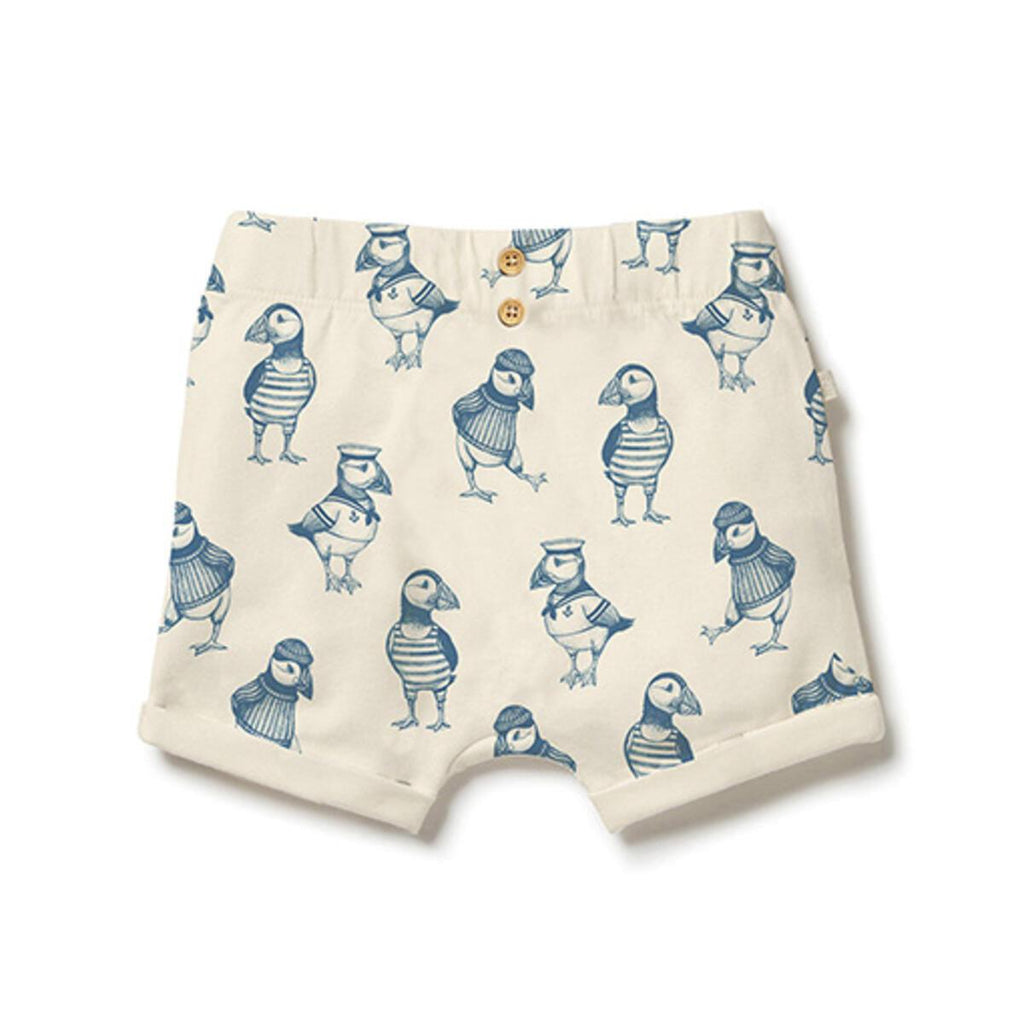 Wilson + Frenchy - Organic Shorts + Tee Set - Blue Puffin-Sets-3-6M-Posh Baby